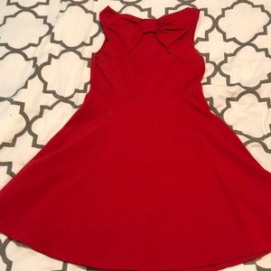 Red Kate Spade Cocktail Dress w/ Peek-A-Bow Back